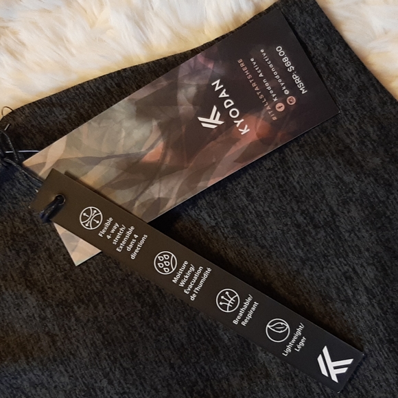 Kyodan Heathered Gray/Black Racerback Sports Bra, size Medium, NWT - Picture 4 of 11